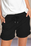 Casual Solid Patchwork Pocket Straight Solid Color Bottoms
