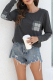 Casual Plaid Patchwork Pocket O Neck Tops