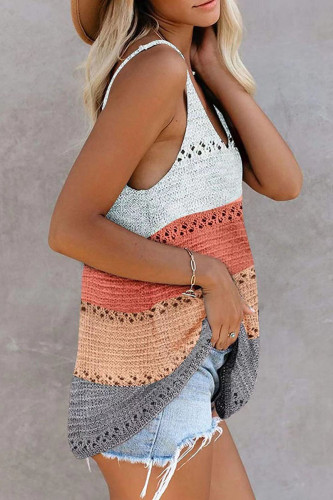 Fashion Casual Solid Patchwork V Neck Tops
