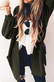 Casual Solid Cardigan Outerwear