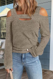 Casual Street Solid Solid Color Square Collar Tops