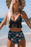Fashion Sexy Print Patchwork Swimwears