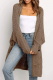 Casual Solid Patchwork Pocket V Neck Tops Sweater