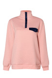 Fashion Casual Solid Patchwork Turtleneck Tops