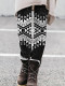 Casual Print Basic Skinny High Waist Pencil Trousers