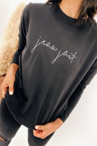 Autumn and winter round neck leopard print sweatshirt