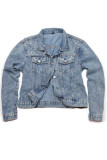Street Solid Patchwork Pocket Buckle Beading O Neck Outerwear