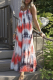 Casual Patchwork Tie-dye Spaghetti Strap Straight Dresses