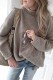 Casual Solid Patchwork Basic Half A Turtleneck Tops Sweater