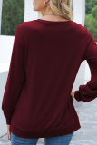 Casual Solid Hollowed Out Patchwork O Neck Tops