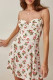 Fashion Street Print Patchwork Spaghetti Strap A Line Dresses