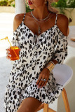 Fashion Casual Print Patchwork V Neck A Line Dresses