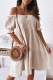 Casual Elegant Solid Patchwork Flounce Off the Shoulder A Line Dresses