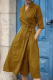 Casual Solid Patchwork Turndown Collar Waist Skirt Dresses