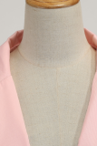 Casual Solid Patchwork Pocket Turndown Collar Outerwear