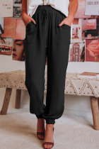 Casual Solid Patchwork Harlan Mid Waist Harlan Solid Color Bottoms
