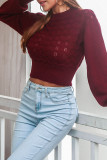 Fashion Casual Solid Patchwork O Neck Tops