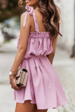 Fashion Solid Bandage Spaghetti Strap Straight Dresses