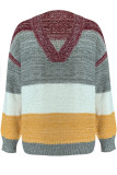 Casual Sweet Color Block Patchwork V Neck Tops