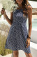 Fashion Sweet Print Patchwork Spaghetti Strap A Line Dresses