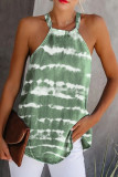 Fashion Street Tie Dye Patchwork O Neck Tops