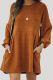 Casual Street Solid Patchwork Pocket O Neck Princess Dresses