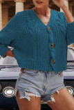 Fashion Casual Solid Patchwork V Neck Tops