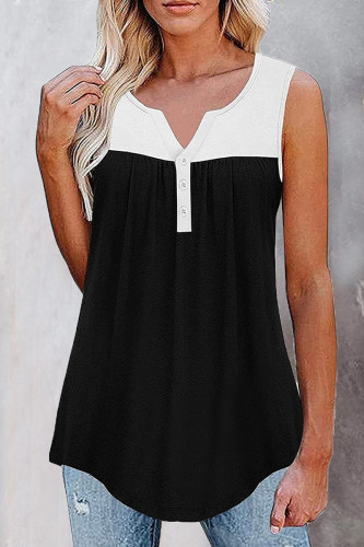 Fashion Casual Solid Patchwork V Neck Tops