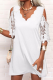 Casual Solid Lace V Neck Straight Dresses