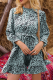 Elegant Print Patchwork With Belt A Line Dresses