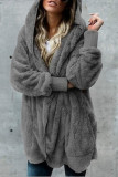 Fashion Casual Solid Patchwork Hooded Collar Outerwear