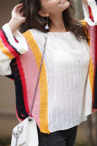 Fashion Casual Print Patchwork O Neck Tops
