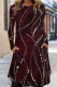 Casual Street Print Printing O Neck A Line Dresses