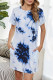 Fashion Simplicity Print Patchwork O Neck A Line Dresses