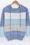 Color Block Hooded Casual Sweaters