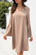 Fashion Casual Solid Patchwork V Neck A Line Dresses