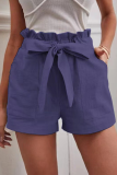 Casual Solid Patchwork Straight Mid Waist Straight Solid Color Bottoms
