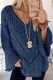 Elegant Solid Hollowed Out V Neck Tops