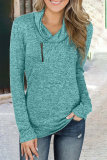 Casual Solid Patchwork U Neck Tops