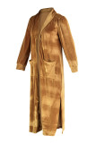 Casual Solid Patchwork Cardigan Collar Outerwear
