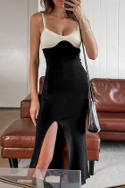 Sexy Solid Spaghetti Strap Irregular Dress Dresses