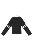 Casual Striped Patchwork Contrast O Neck Tops Sweater