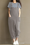 Casual Solid Patchwork Spaghetti Strap Harlan Jumpsuits