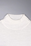 Casual Solid Solid Color Turtleneck Tops