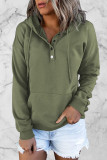 Fashion Casual Solid Buttons V Neck Tops