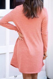 Fashion Casual Solid Patchwork V Neck Princess Dresses