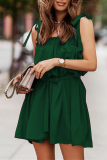 Fashion Solid Bandage Spaghetti Strap Straight Dresses