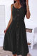 Casual Solid Patchwork Spaghetti Strap Cake Skirt Dresses