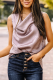 Casual Solid Patchwork U Neck Tops