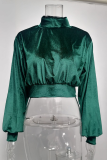 Fashion Casual Solid Patchwork Turtleneck Tops